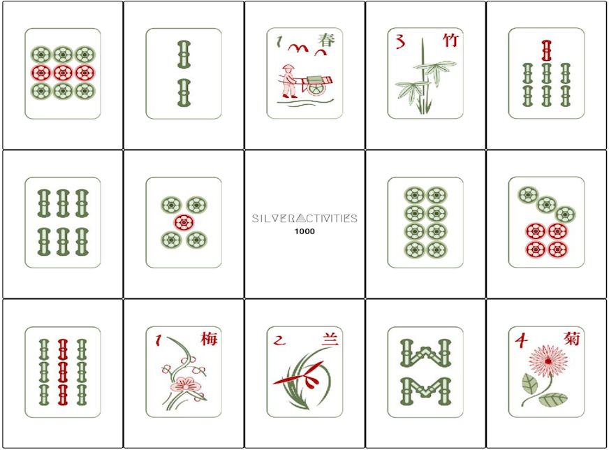 The Mahjong Bingo card