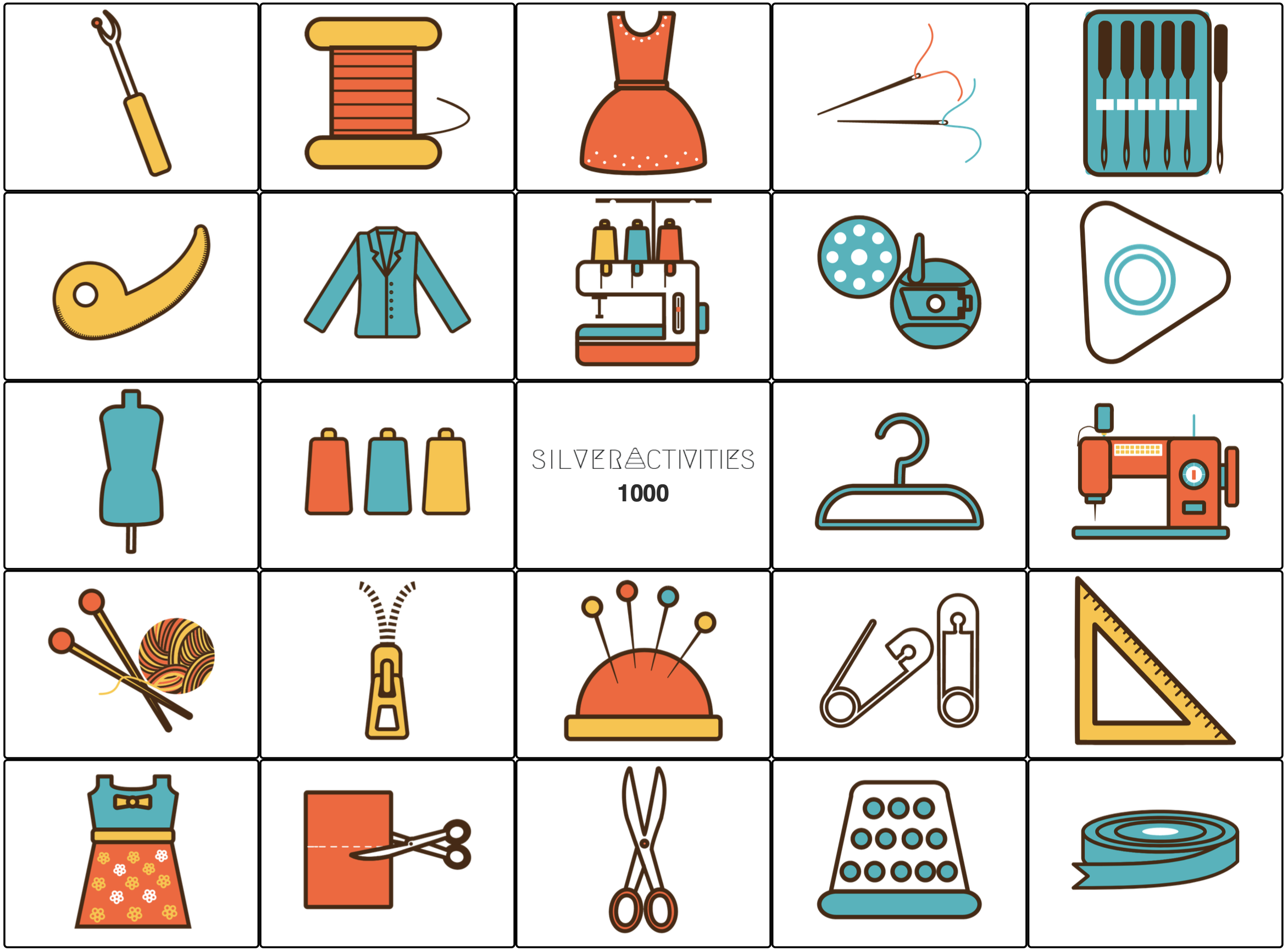 The Sewing Bingo card