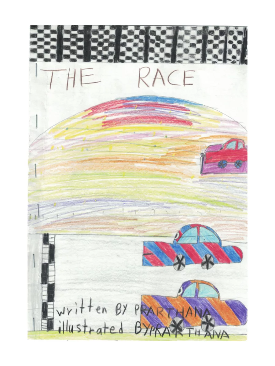 Hand-drawn cover of the story The Race
